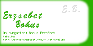 erzsebet bohus business card